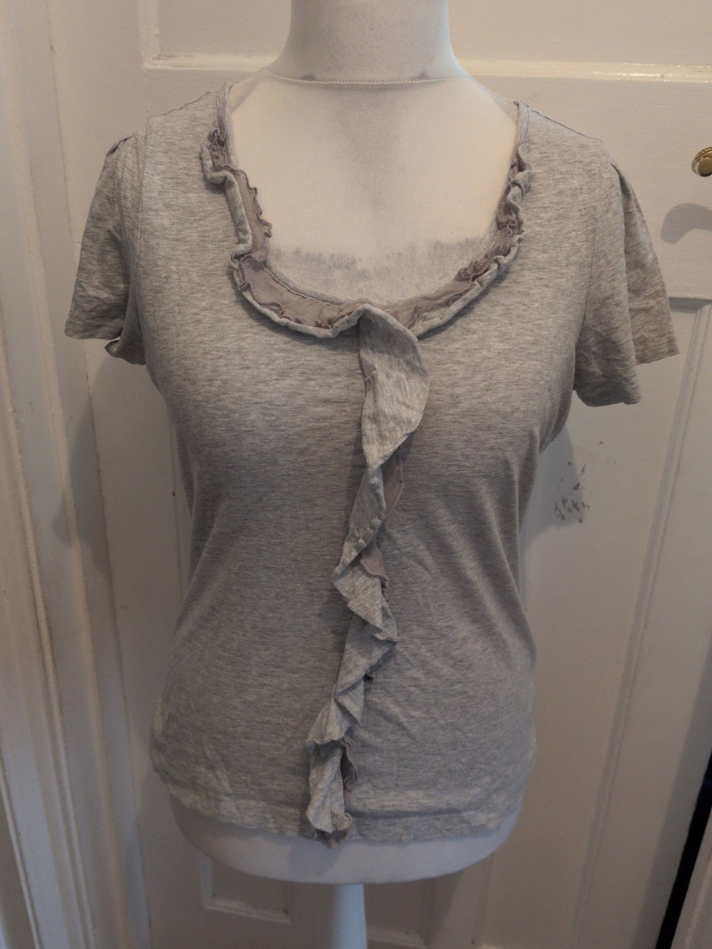 Marks And Spencer 12 Grey Marl Short Sleeve T-shirt