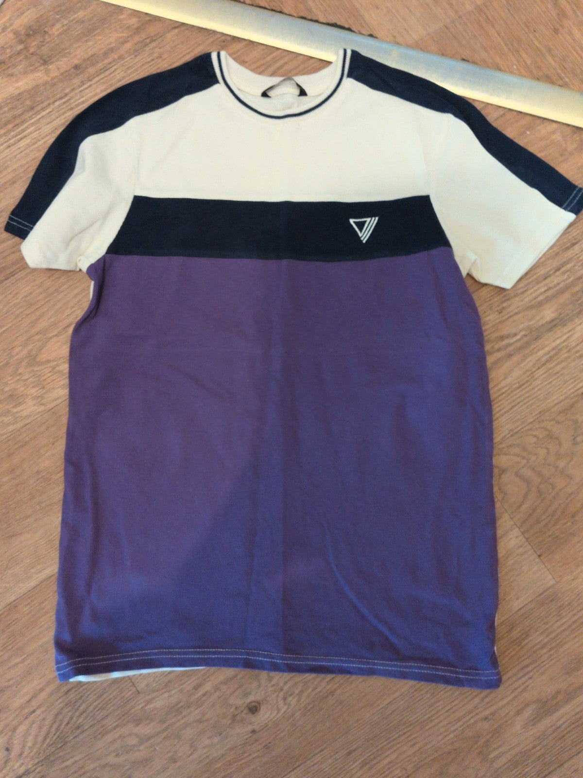 George 13-14 Years Purple Navy White Short Sleeve Shirt