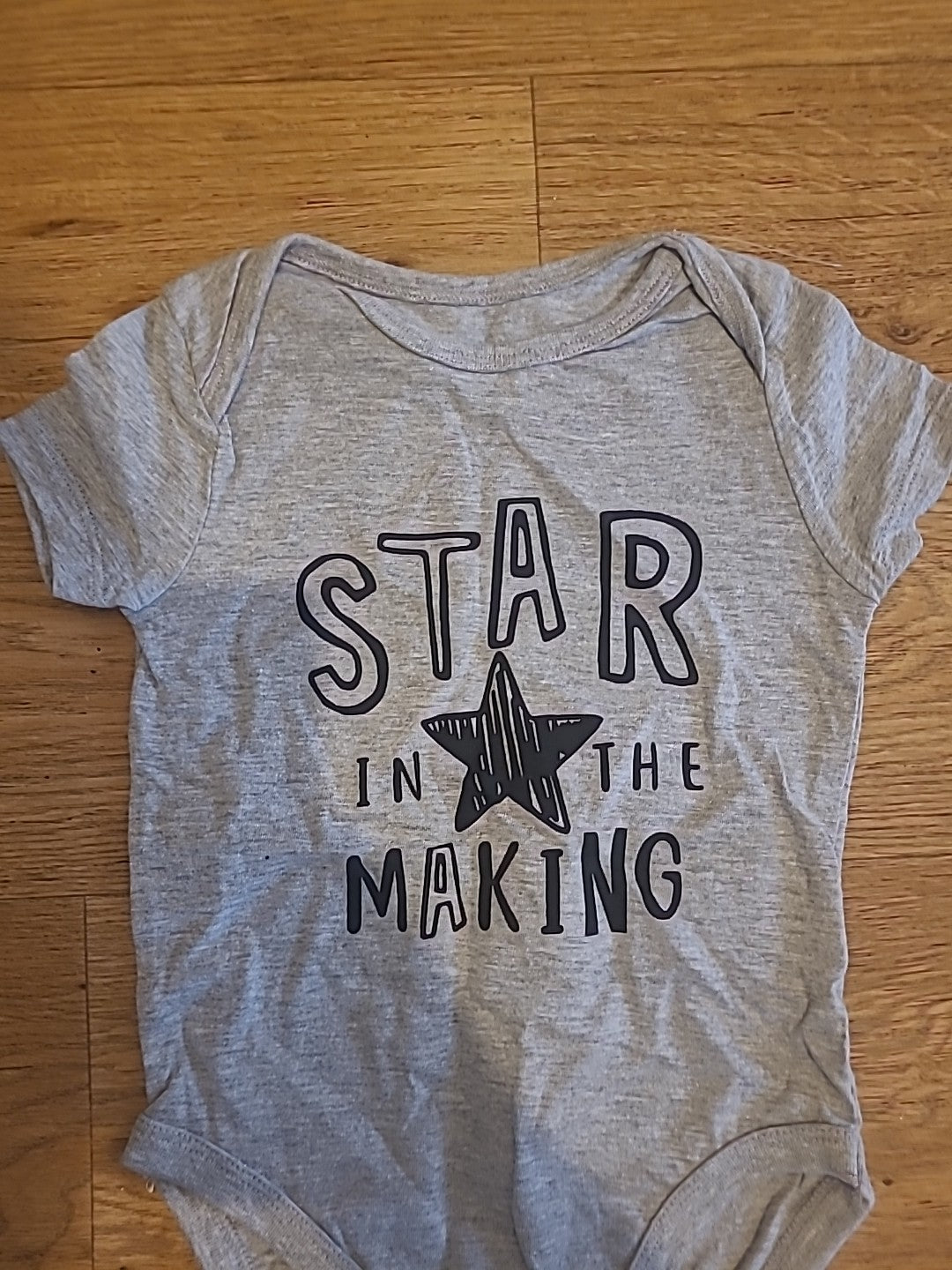 Boys Pep&Co Size 9-12 Months Grey *star* Babygrow