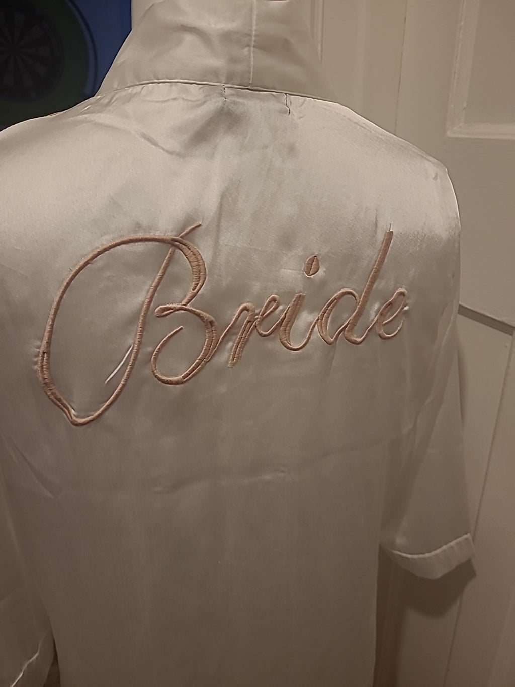 Ladies Boohoo Size Large White Silky Bride Dressing Gown