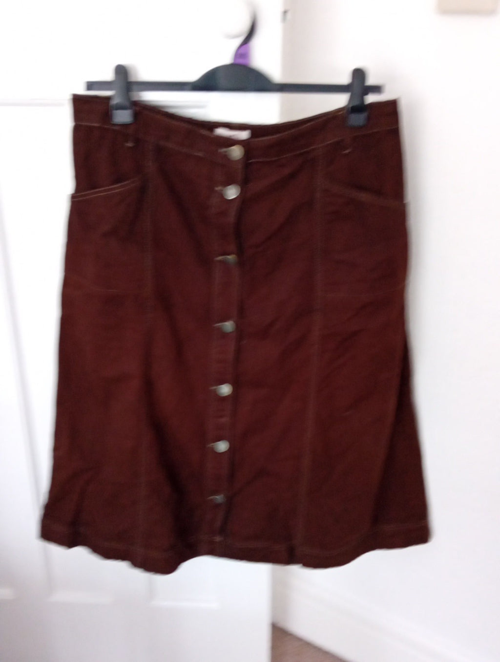 Ladies Julipa Brown A-line Skirt Size 18