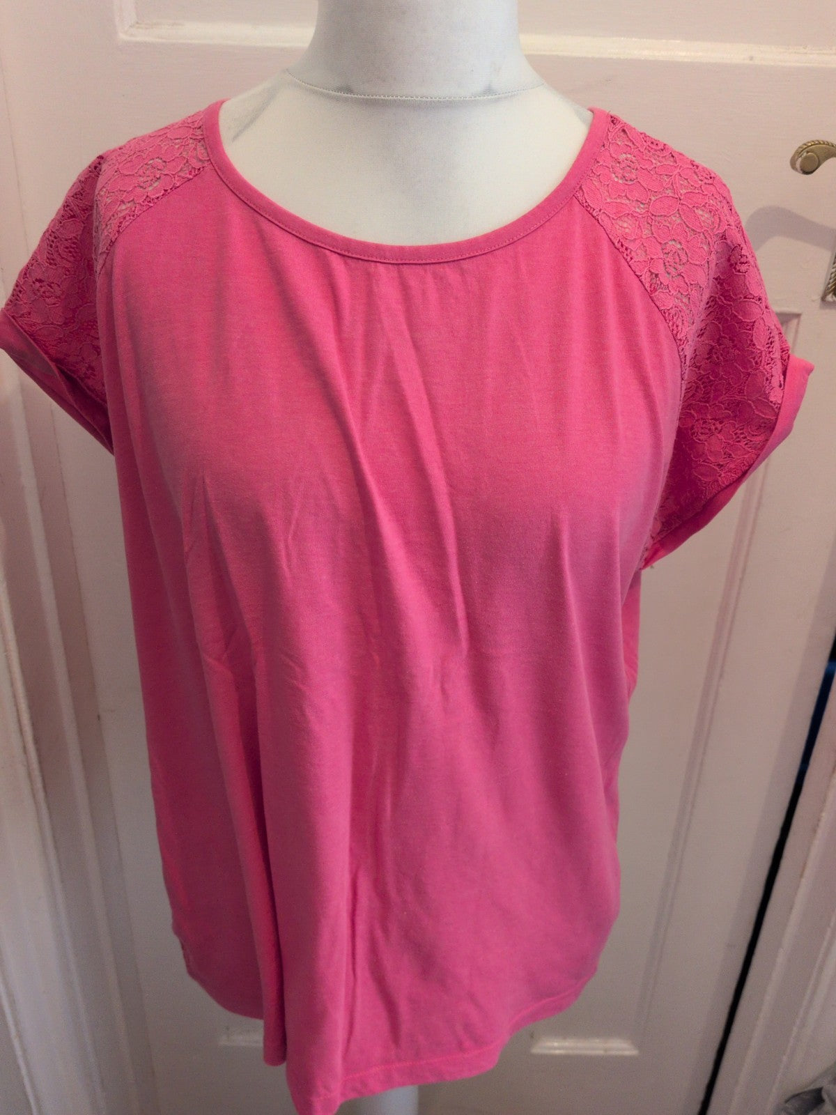 Love To Lounge 18-20 Pink Short Sleeve Pyjama Top