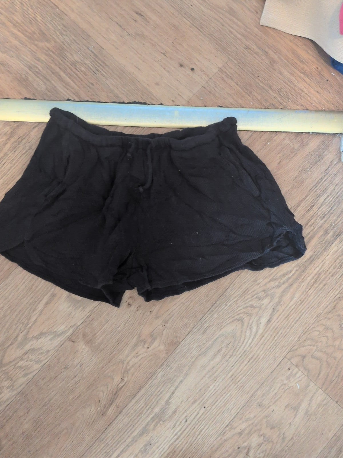 Primark Small Black Elasticated Shorts With Drawstring
