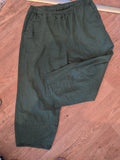 2XL Green Elasticated Crop Trousers