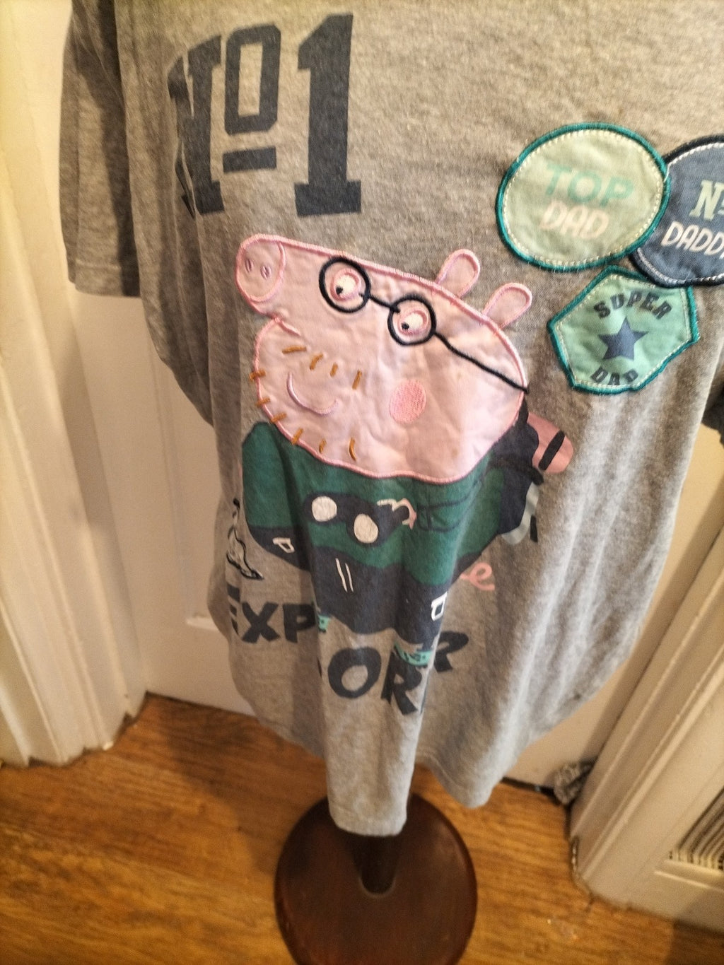Mens Peppa Pig Size Large No 1 Dad Tshirt