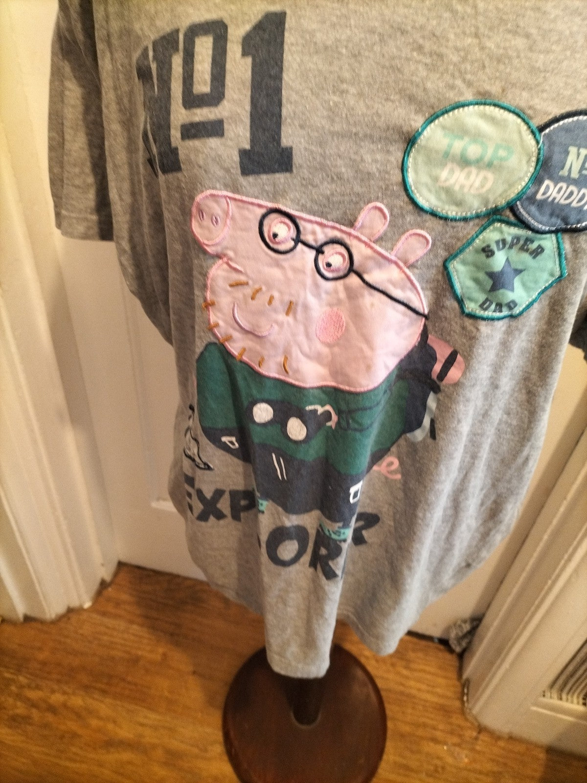 Mens Peppa Pig Size Large No 1 Dad Tshirt