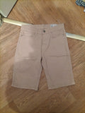 Denim&Co 28" Beige Camel Stretch Slim Shorts