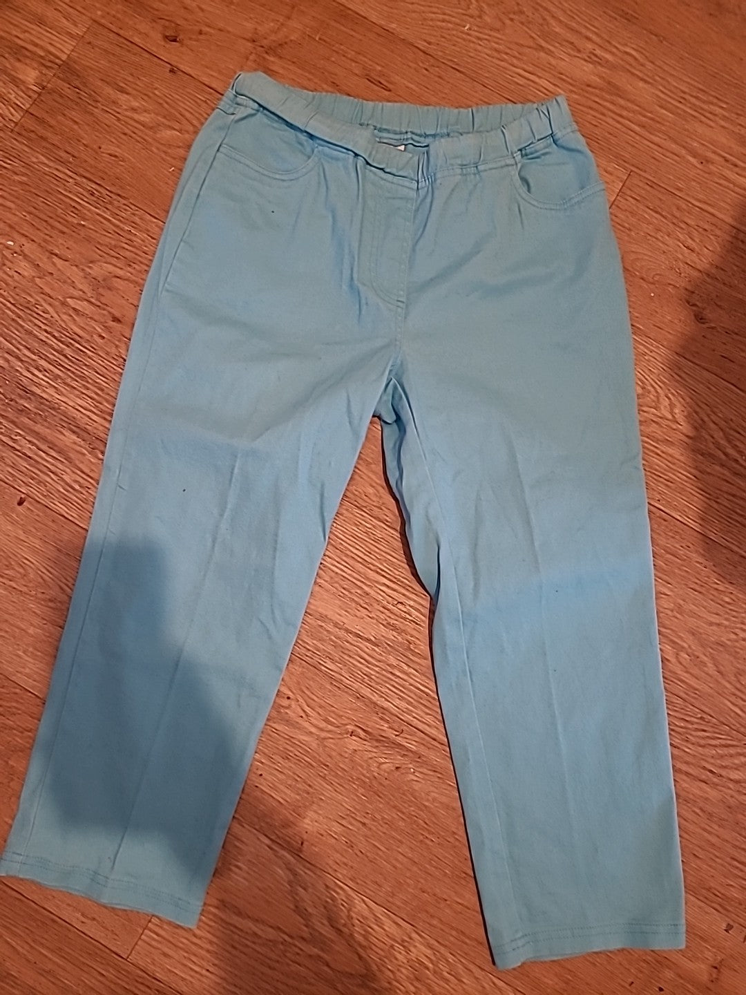 Ladies Damart Size 10 Turquoise Cropped Jeggings