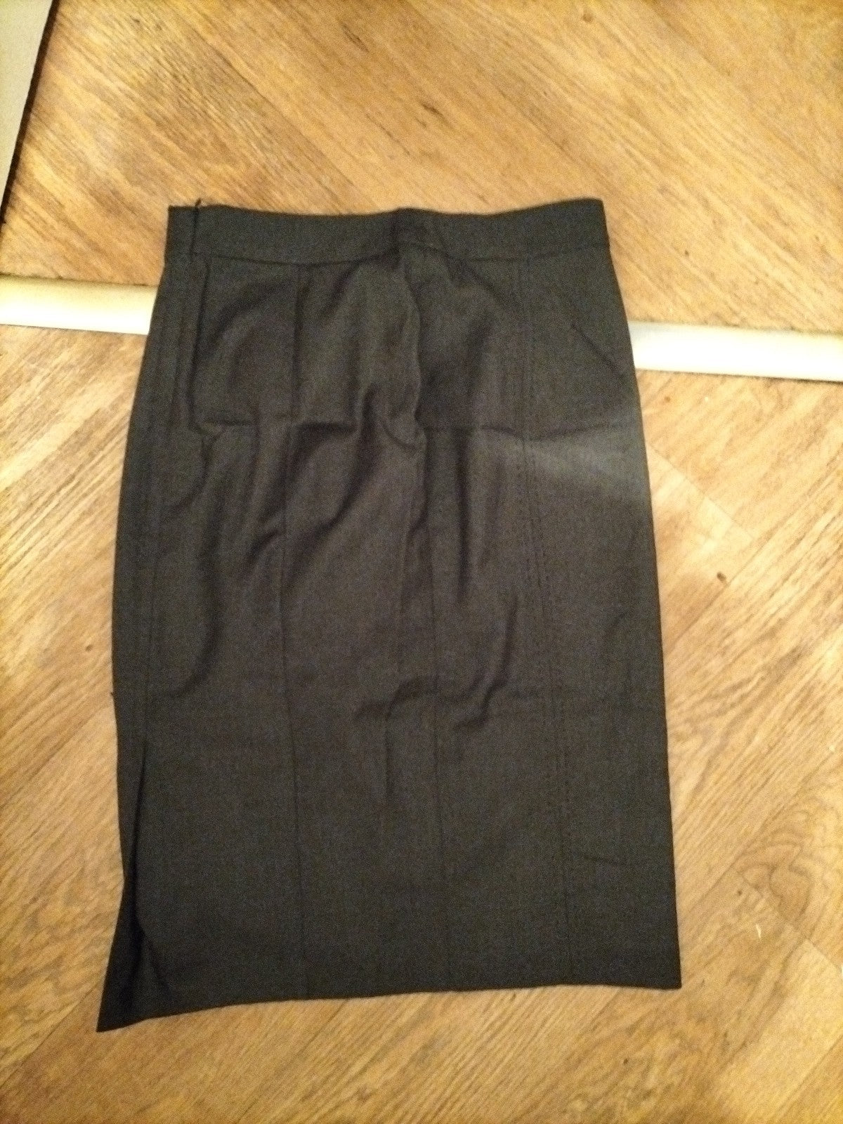 Ladies Marks And Spencers Size 8 Charcoal Lined Skirt Pencil 24 Inch