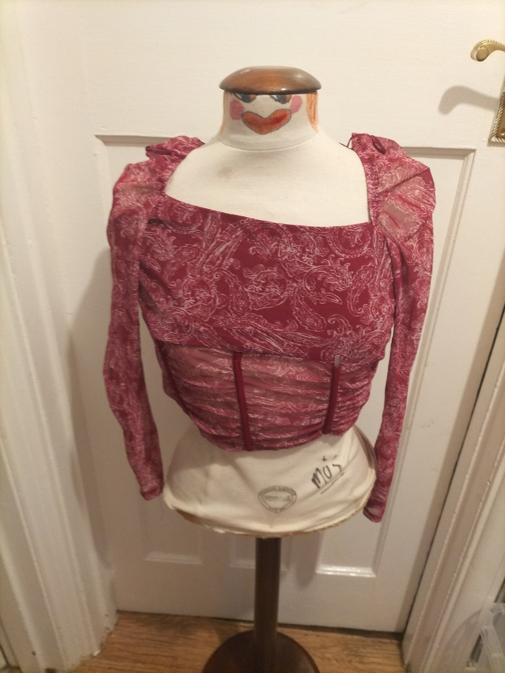 Ladies Select Size Medium Purple See Through Cropped Top