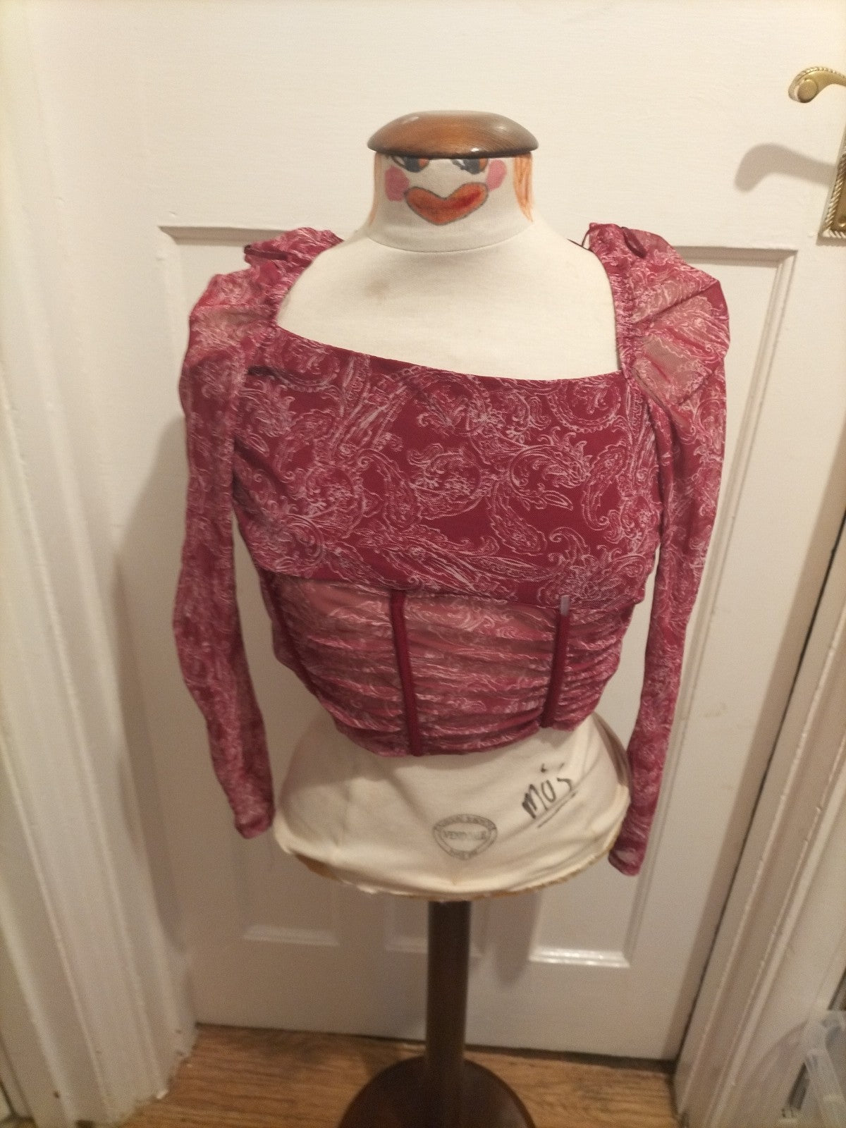 Ladies Select Size Medium Purple See Through Cropped Top