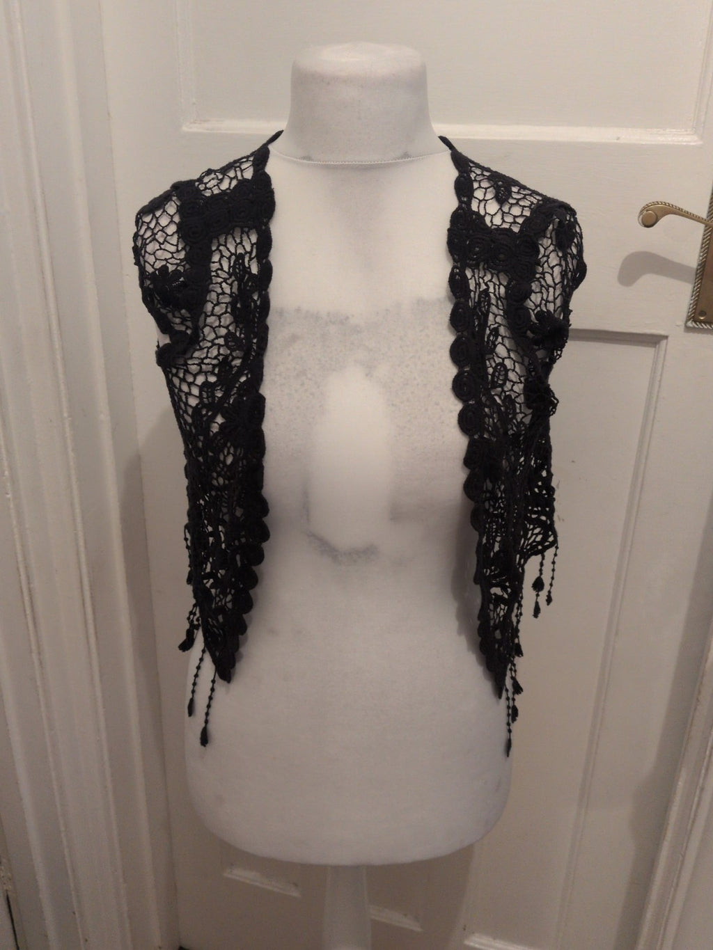 Peacocks Small Black See Through Sleeveless Blouse