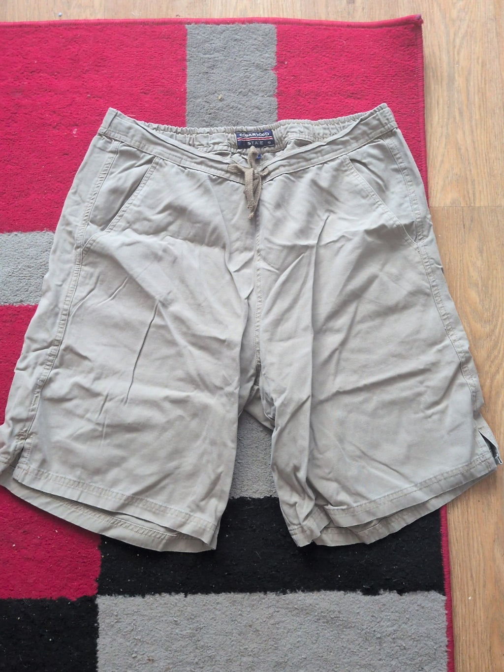 Mens Cedarwood State Size M Beige Elasticated Shorts