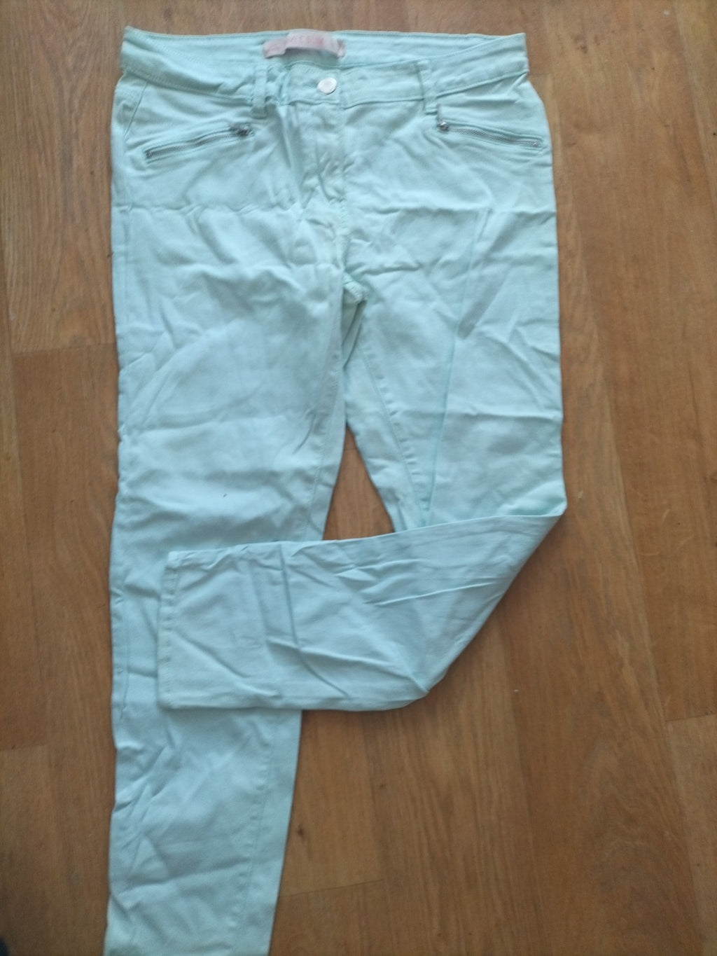 Mens Next Size 12R Pale Aqua Ankle Slim Jeans