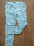 Mens Next Size 12R Pale Aqua Ankle Slim Jeans