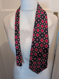 Harvie And Hudson Navy And Red Diamond Pattern Tie