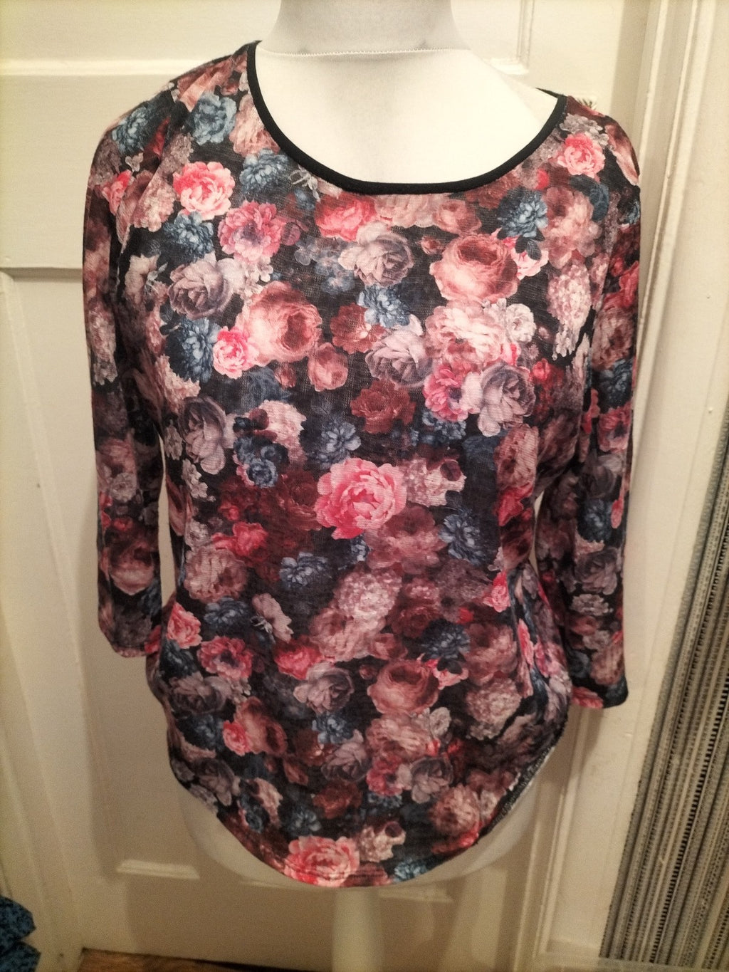 George 12 Multicoloured Floral 3/4 Sleeve Blouse
