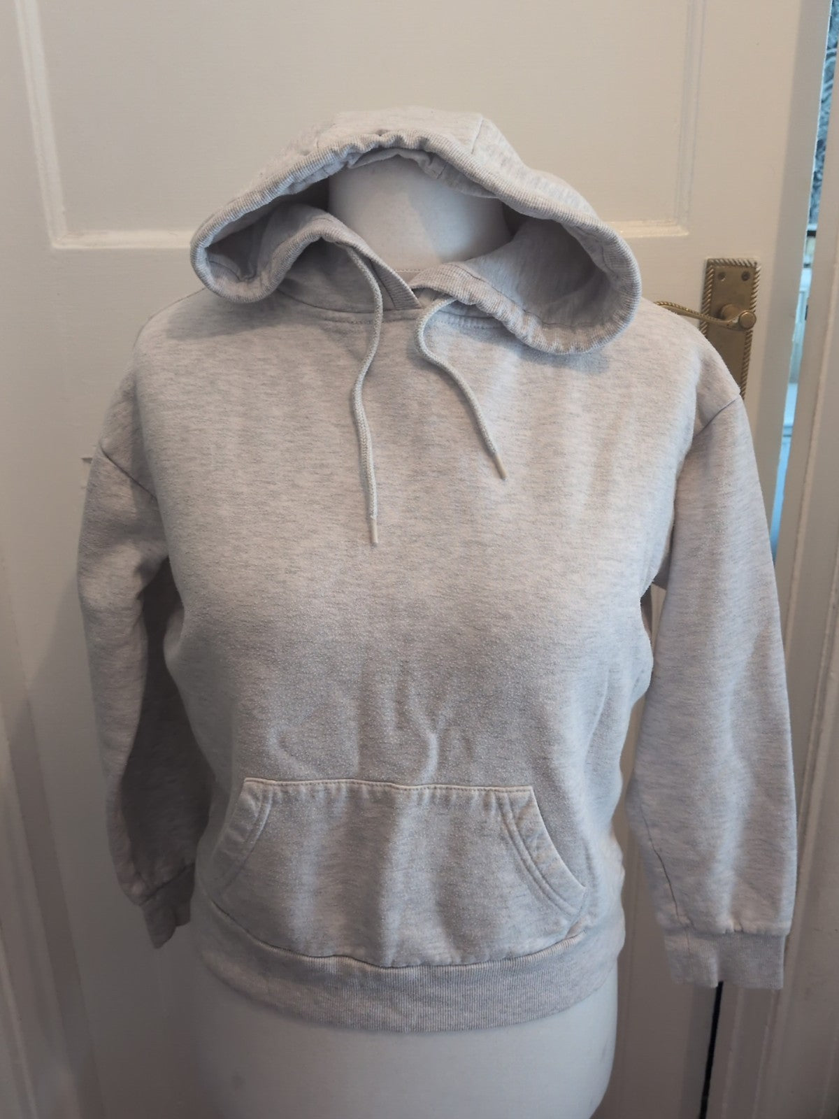 Primark 10/12 Pale Grey Long Sleeved Pullover Hoodie
