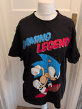 George Large Black Sonic Print Short Sleeve T-shirt