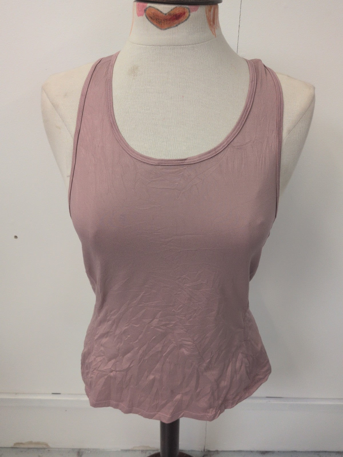 Ladies H&M Sport Side Medium Pink Racer Back Sleeveless T-shirt