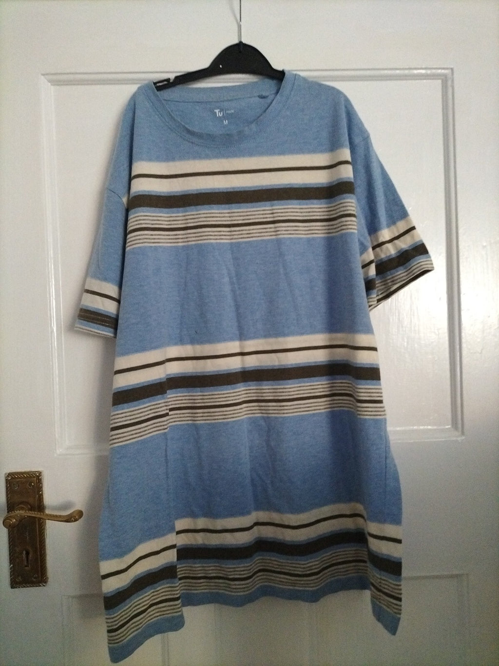 Mens TU size Medium Blue Stripy Tee