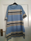 Mens TU size Medium Blue Stripy Tee