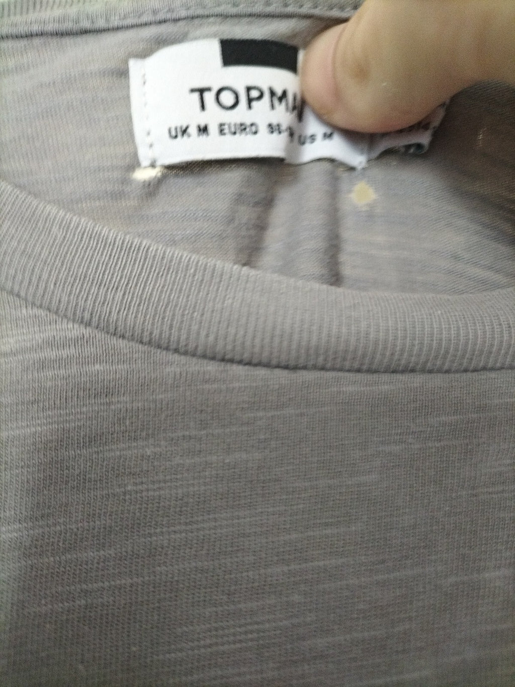 Mens Topman Size M grey Short Sleeved T Shirt