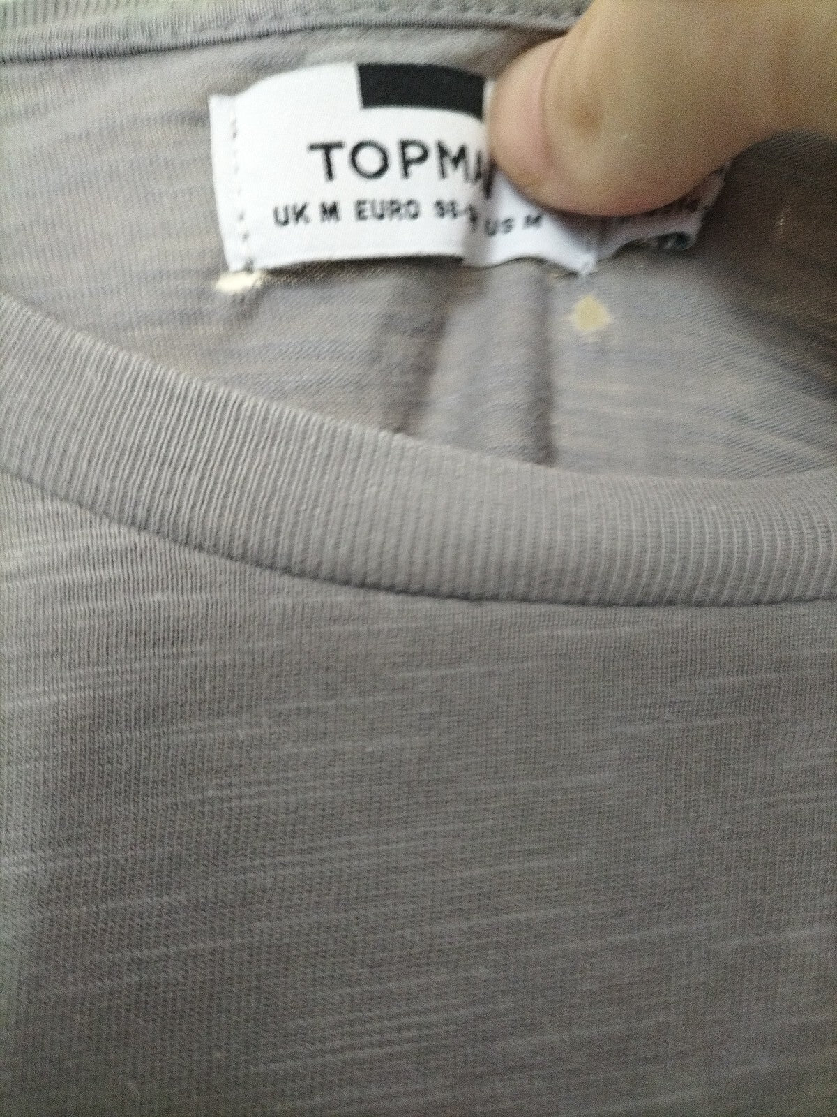 Mens Topman Size M grey Short Sleeved T Shirt