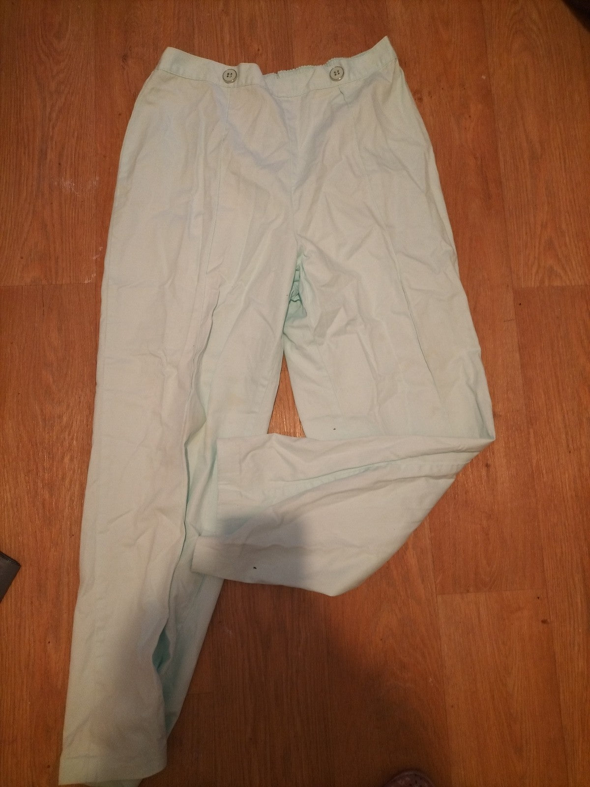 Ladies Marks And Spencer Size 14 Aqua Elasticated Trousers