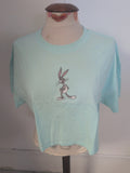 Primark Looney Tunes Large Turquoise Short Sleeve Printed Pyjama Top