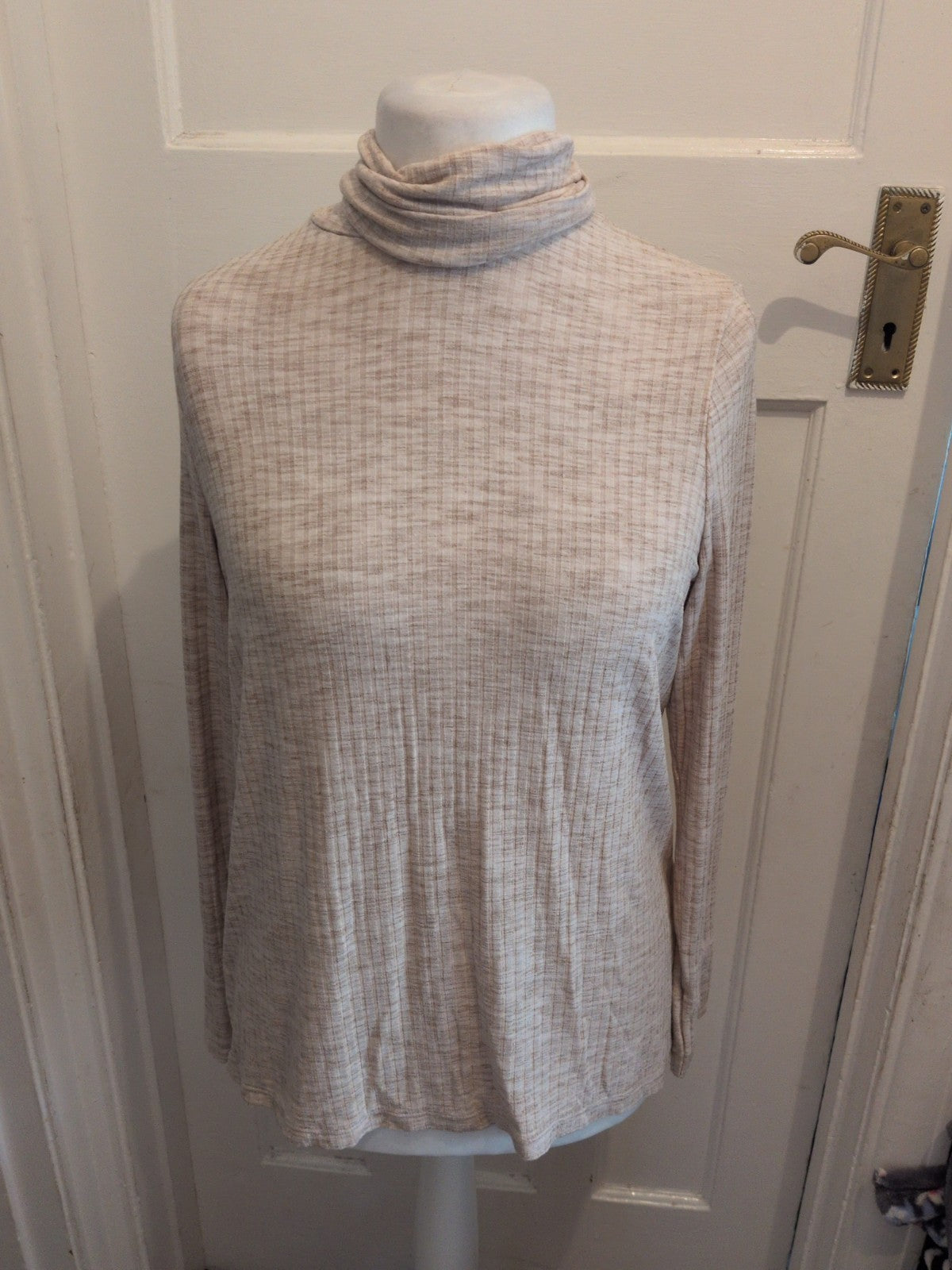 Autograph 14 Oatmeal Long Sleeve High Neck Jumper