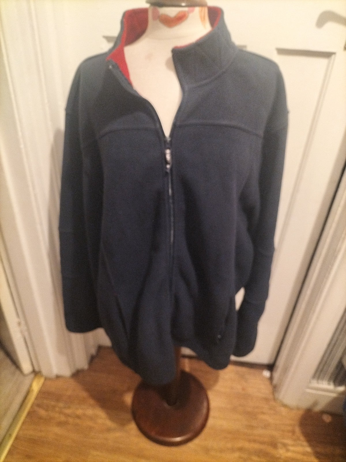 Mens Size 48" Navy Long Sleeved Zip Through Jacket