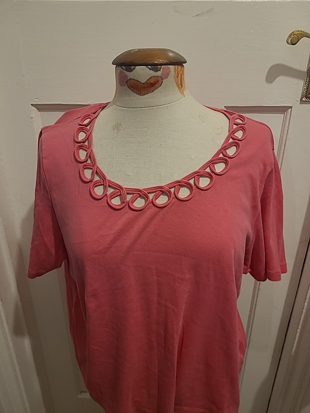 Marks And Spencer Size 20 Blush Pink Short Sleeve T-shirt