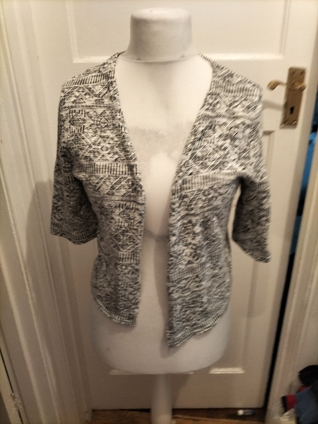 Primark 10/12 White Fleck Cardigan