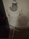Ladies H+M Size 6 White Short Tshirt