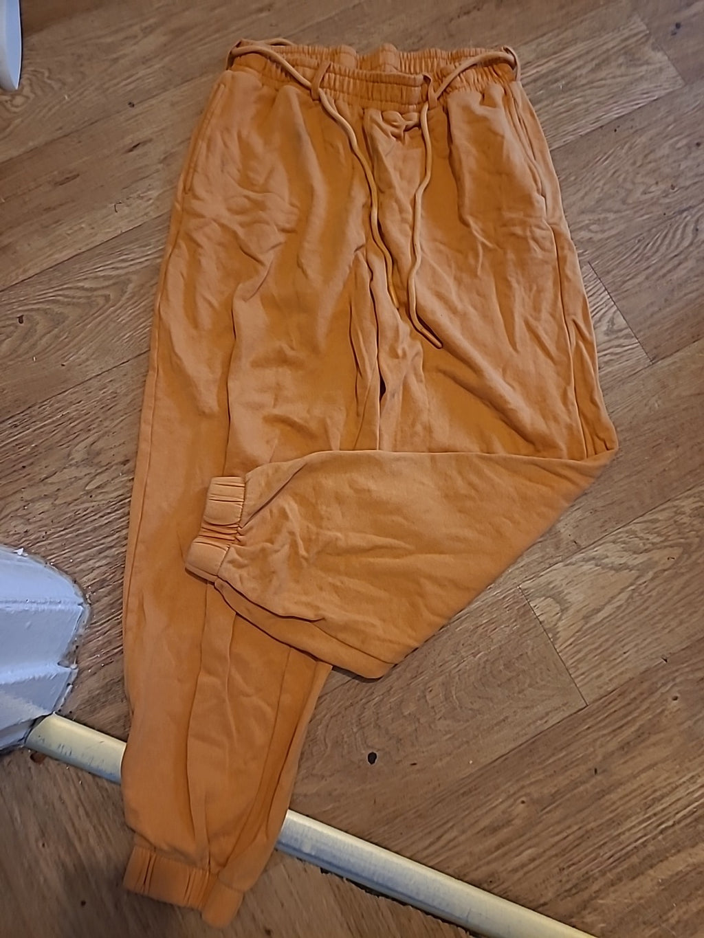 Ladies Collusion Size Medium Orange Elasticated Joggers