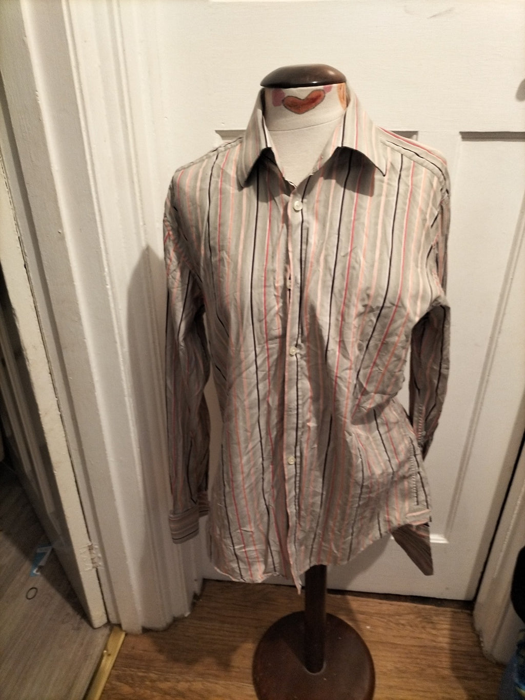 Mens Autograph Size Medium Luxury Fabric Striped Shirt
