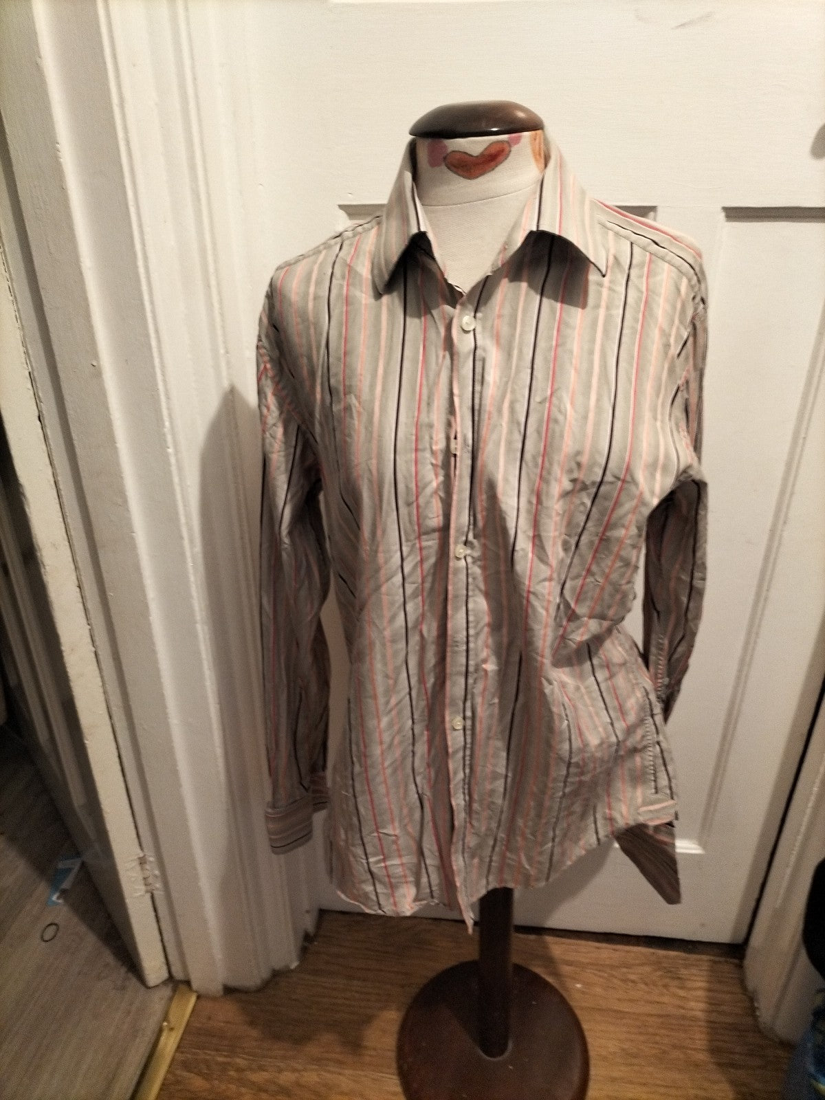Mens Autograph Size Medium Luxury Fabric Striped Shirt