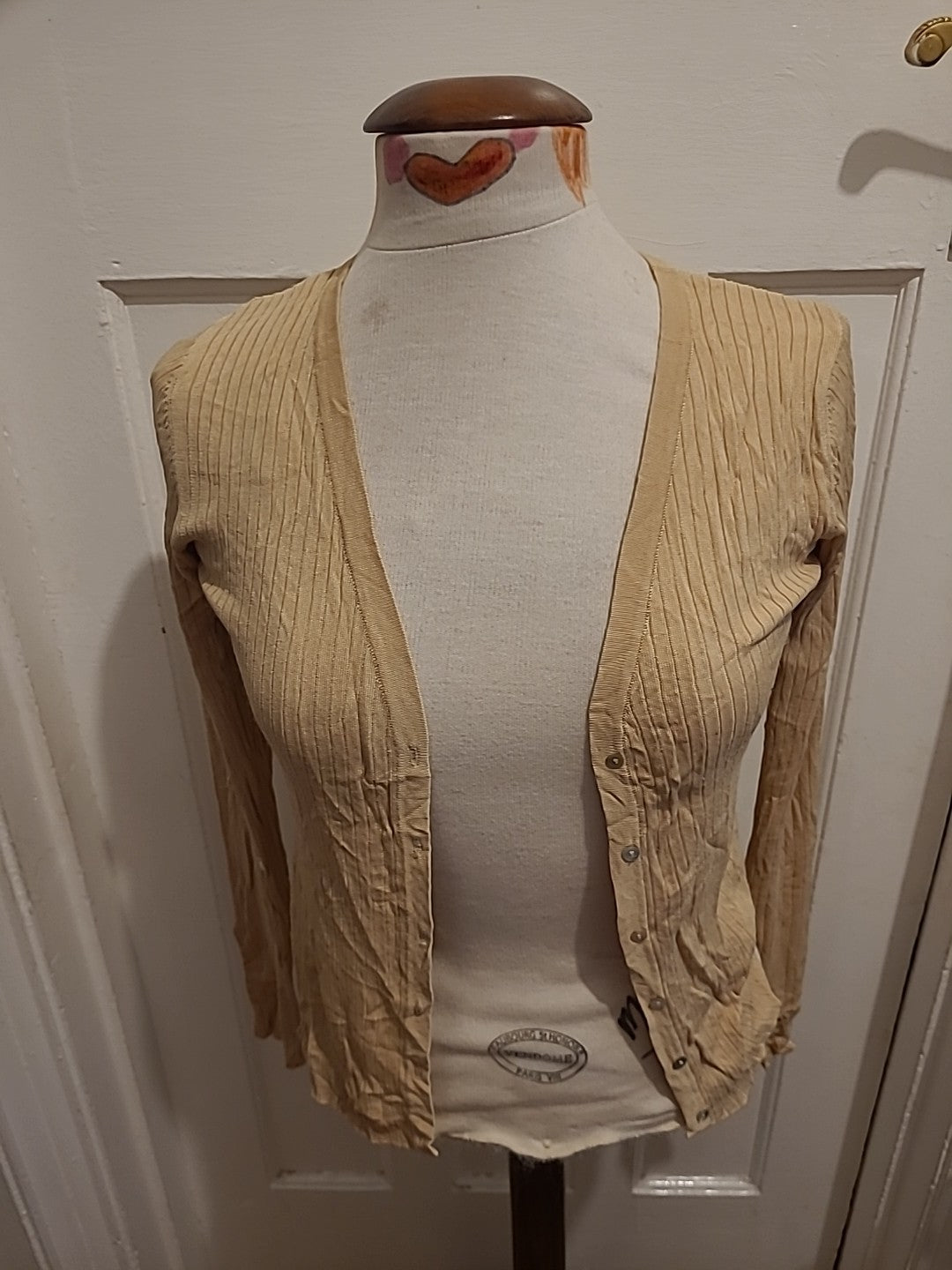 Ladies H&M Size Small Caramel Ribbed Cardigan