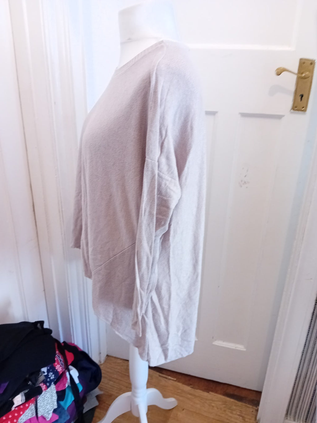 Raspbry One Size Natural Long Sleeve Blouse