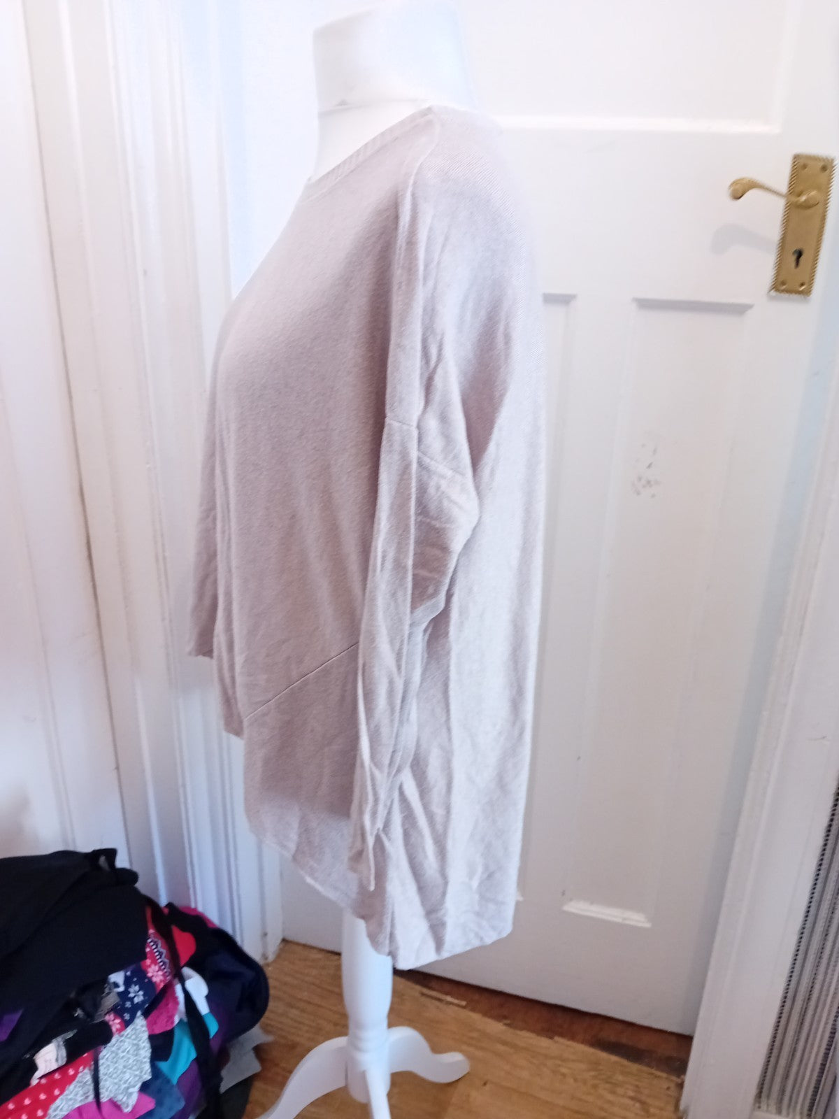 Raspbry One Size Natural Long Sleeve Blouse