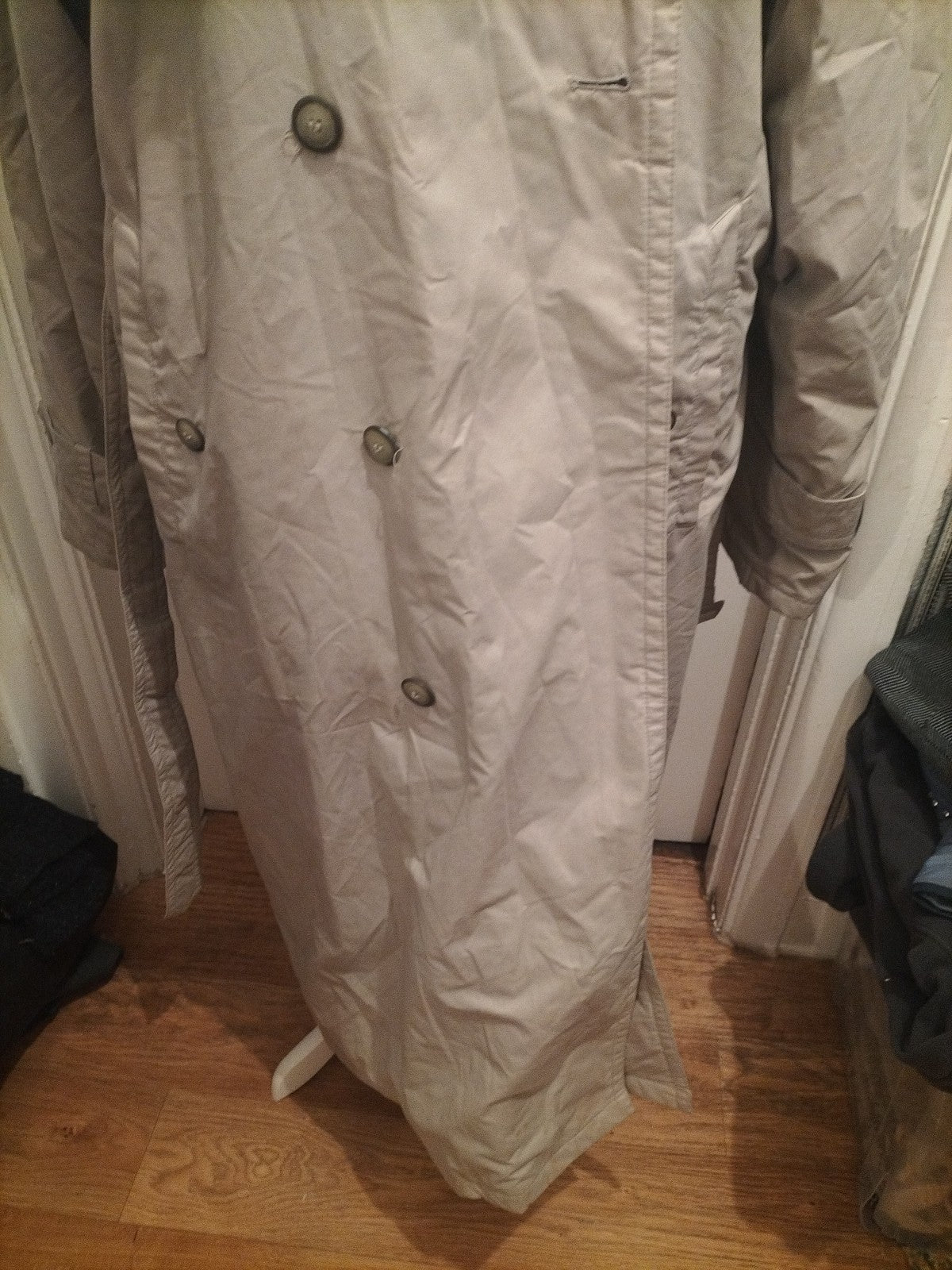 Mens Burton Size Large Stone Long Length Lined Coat