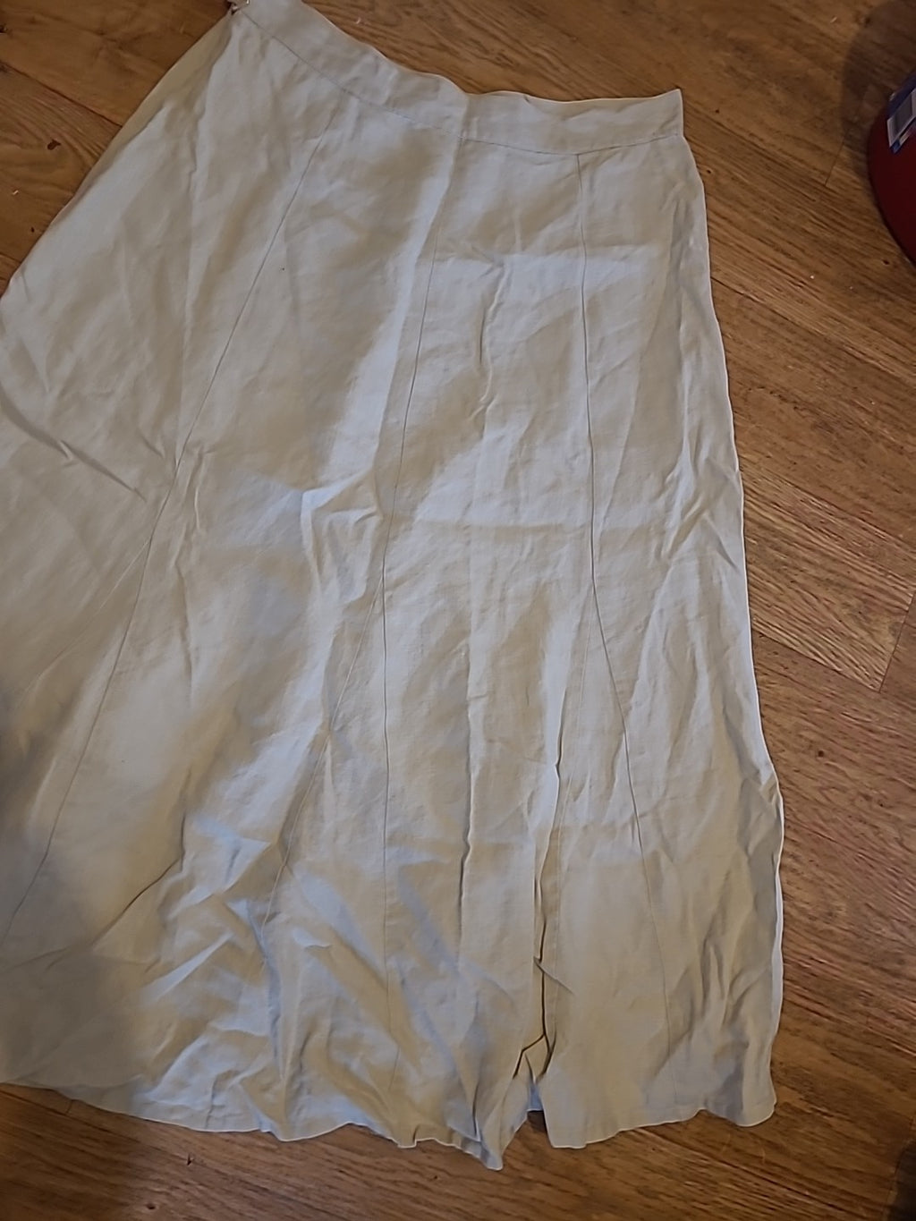 Ladies Primark Size 14 Beige Long Length Flare Skirt
