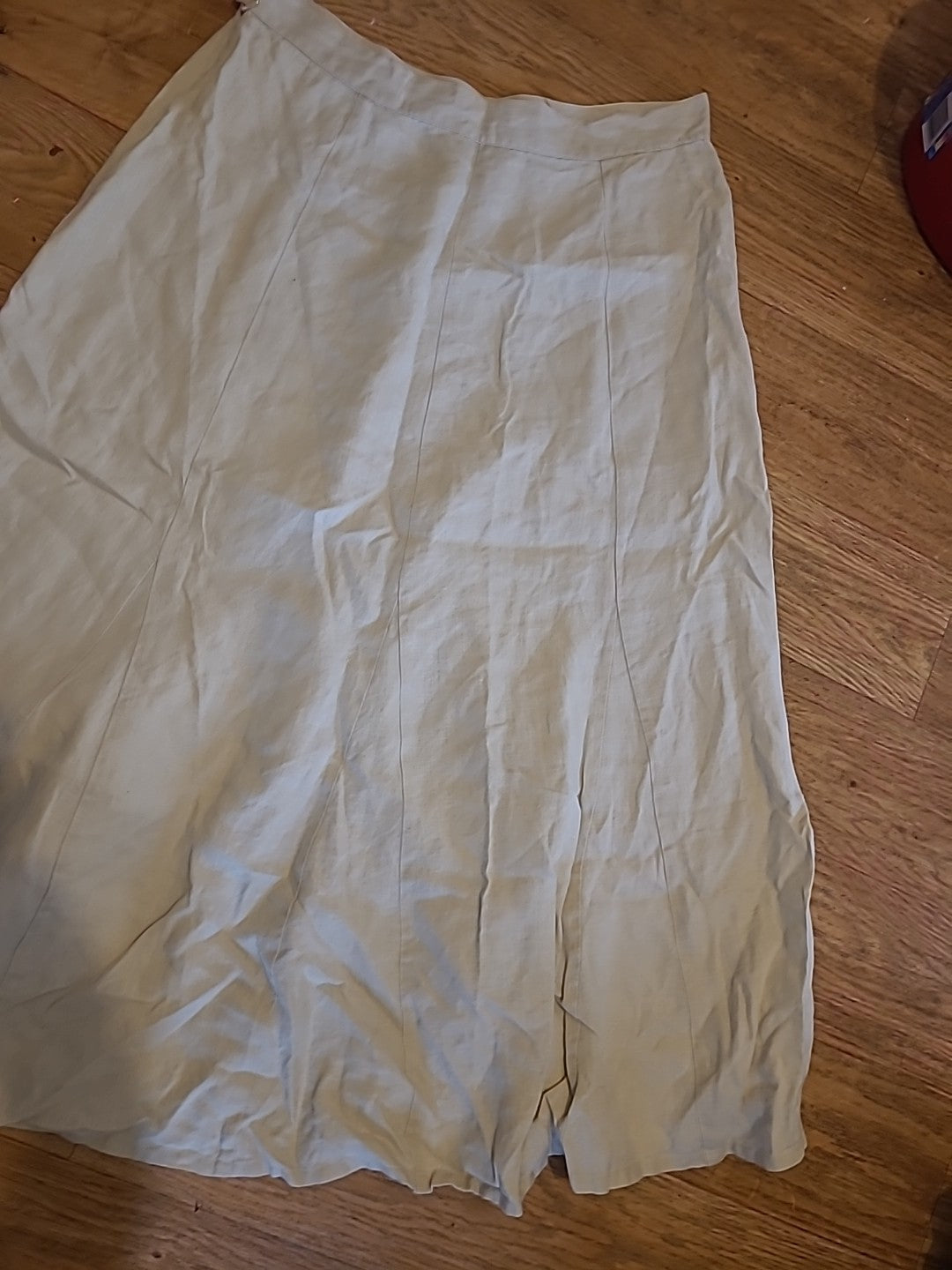 Ladies Primark Size 14 Beige Long Length Flare Skirt