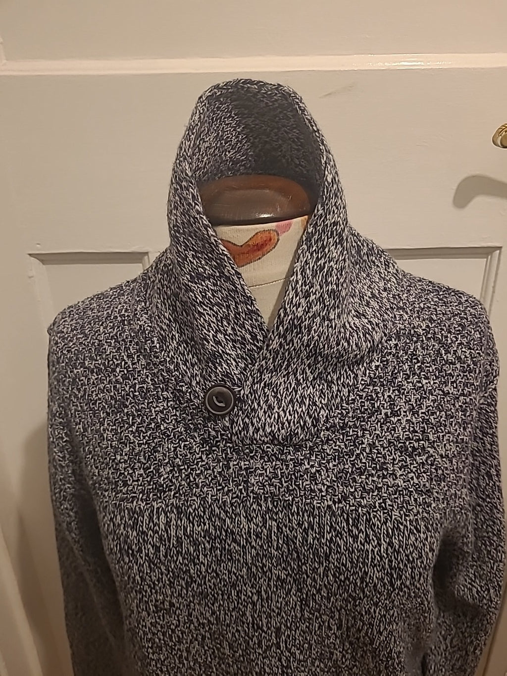 Mens Burton Size Medium White Fleck Long Sleeved Jumper