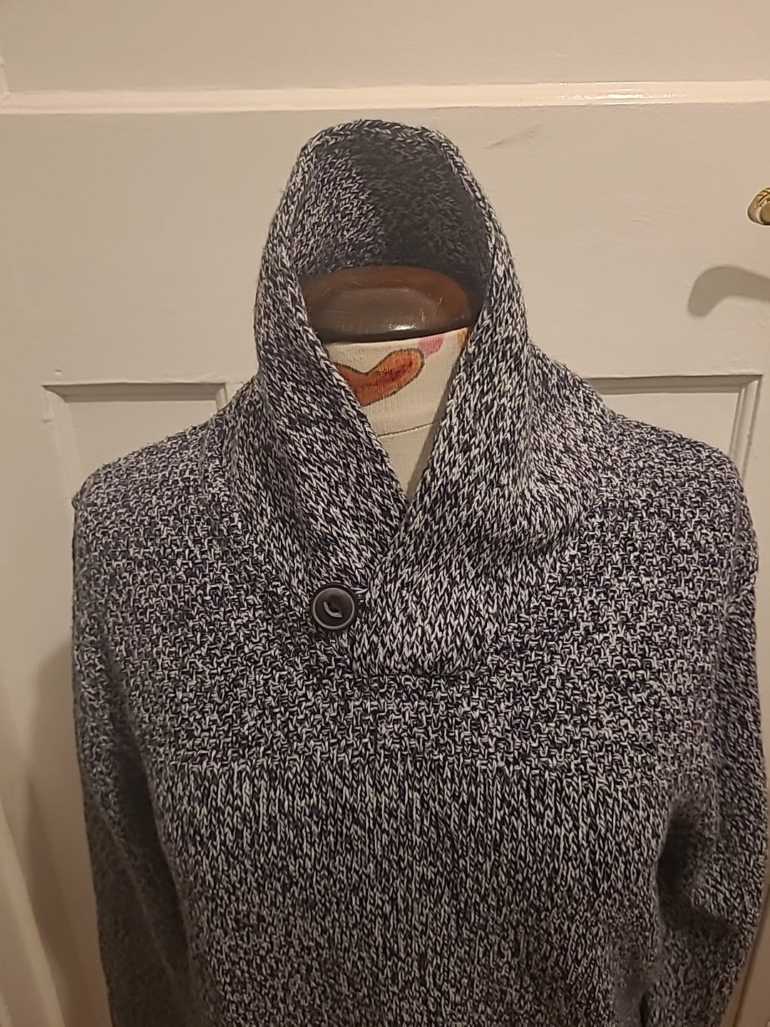 Mens Burton Size Medium White Fleck Long Sleeved Jumper