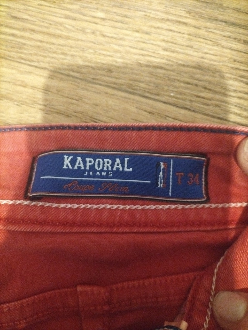 Ladies Kaporal Size Euro 34(8-10) Salmon Slim Jeans
