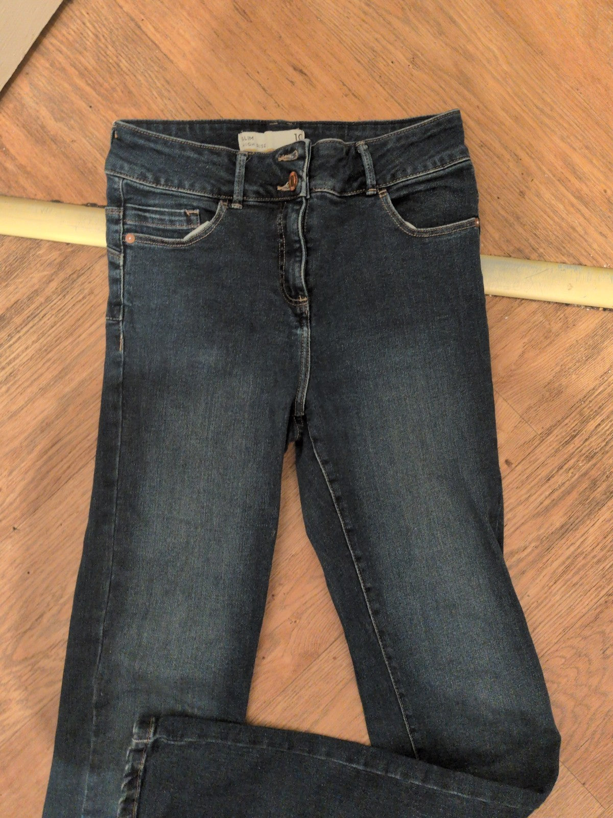 Ladies Next Size 10 Long Slim High Rise Jeans