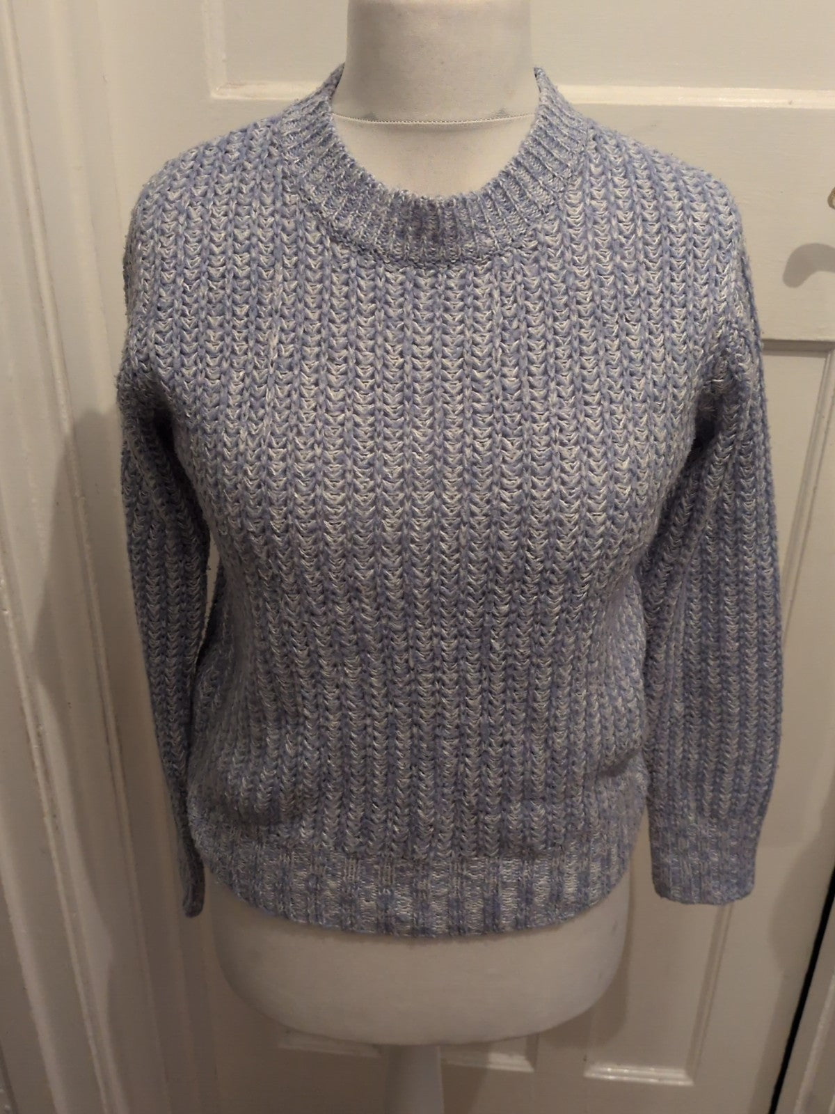 George 8-10 Blue Fleck Knit Pullover Jumper