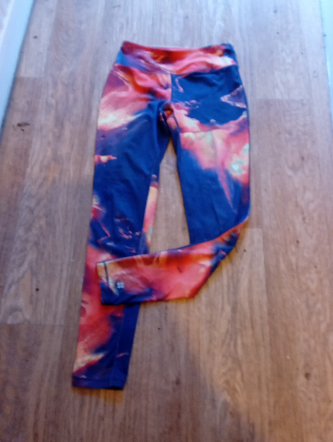 Ladies Sweaty Betty Size XS Orange Black Leggings